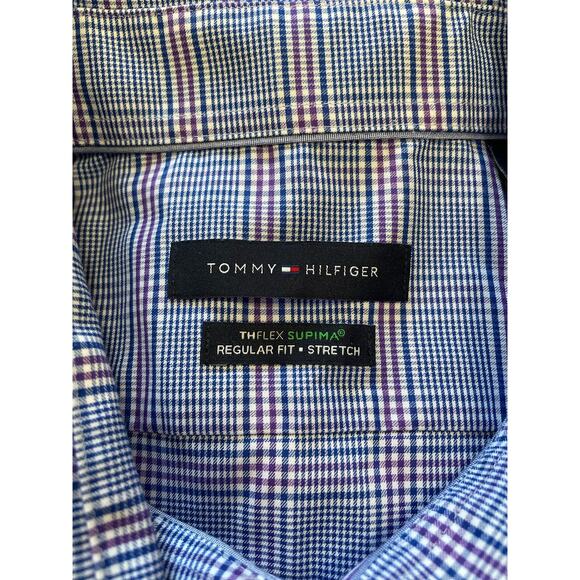 Tommy Hilfiger Dress Shirt, THFlex Supima, Reg Fit, Stretch, Men's 16 1/2 32-33 - Picture 2 of 5